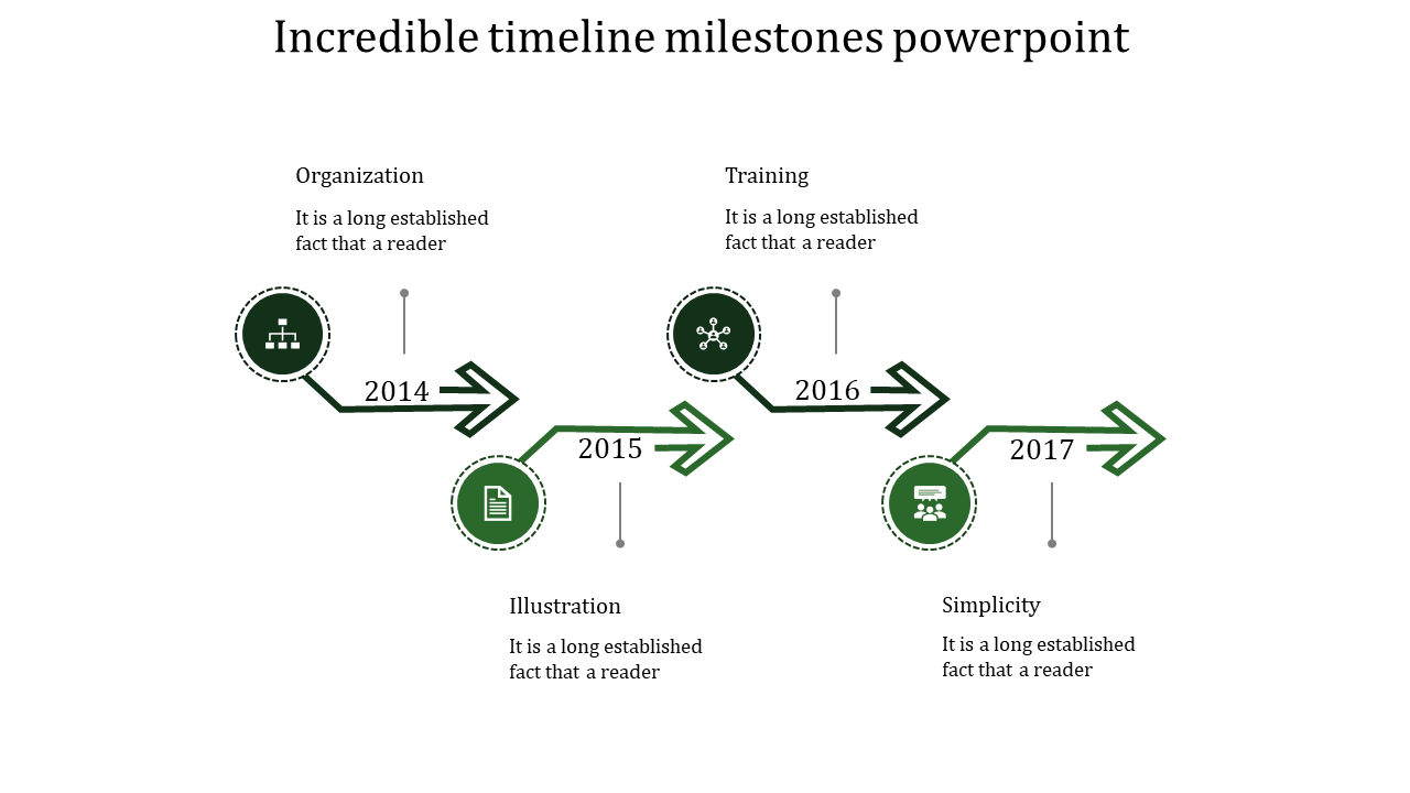 timeline milestones powerpoint-4-green